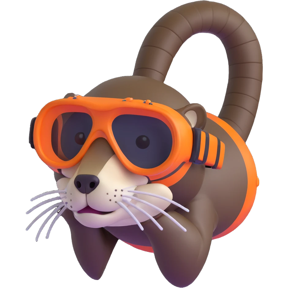 mongoose with snorkel goggles emoji