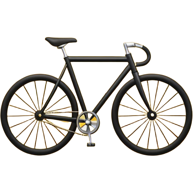 Create a Telugu Desam Party (TDP) flag emoji: bright solid yellow background, simple black bicycle icon in the center. Flat emoji style, bold colors, clean edges, no text, no gradients, no shadows. Square 1:1 ratio, transparent background, minimal and clear like a system emoji. emoji