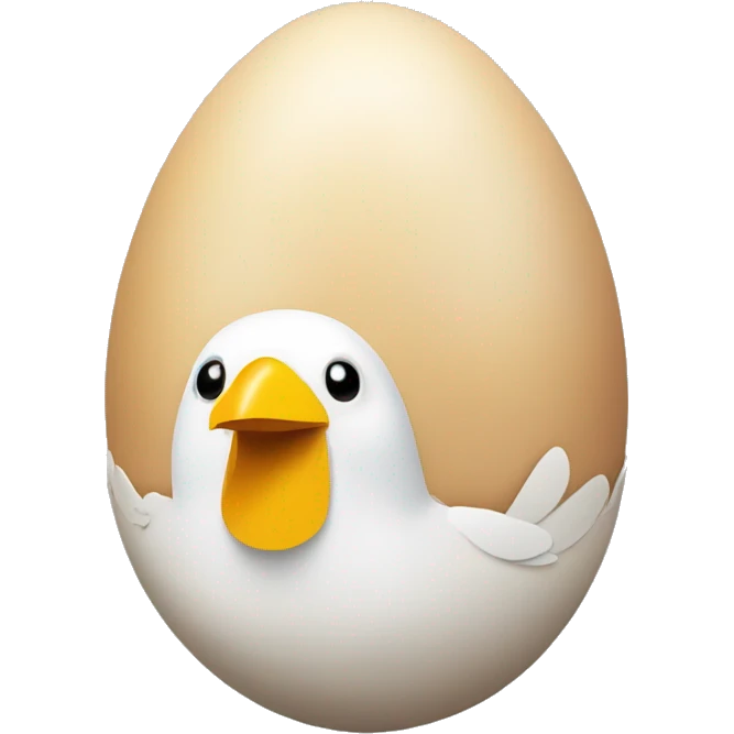Nesting doll, but its an egg with chicken inside emoji