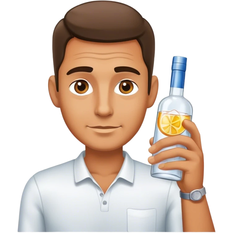 мужик с водкой emoji