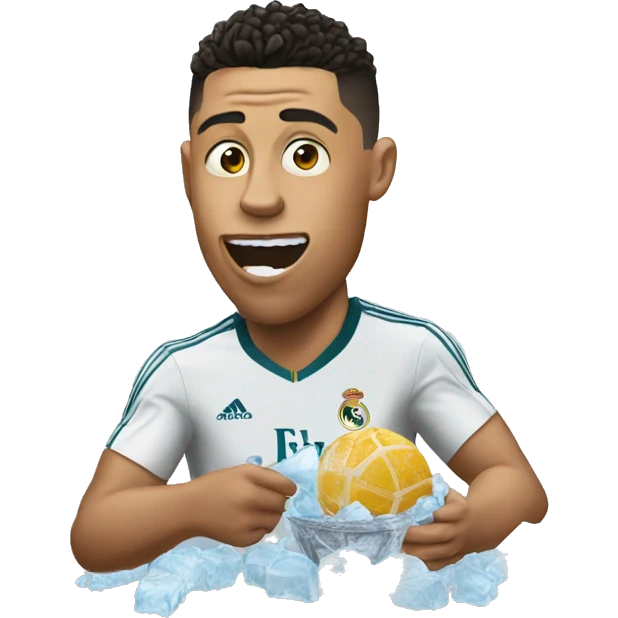 Ronaldo eating ice emoji