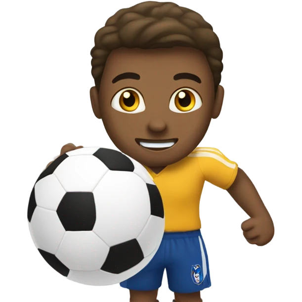 Football player playing soccer emoji