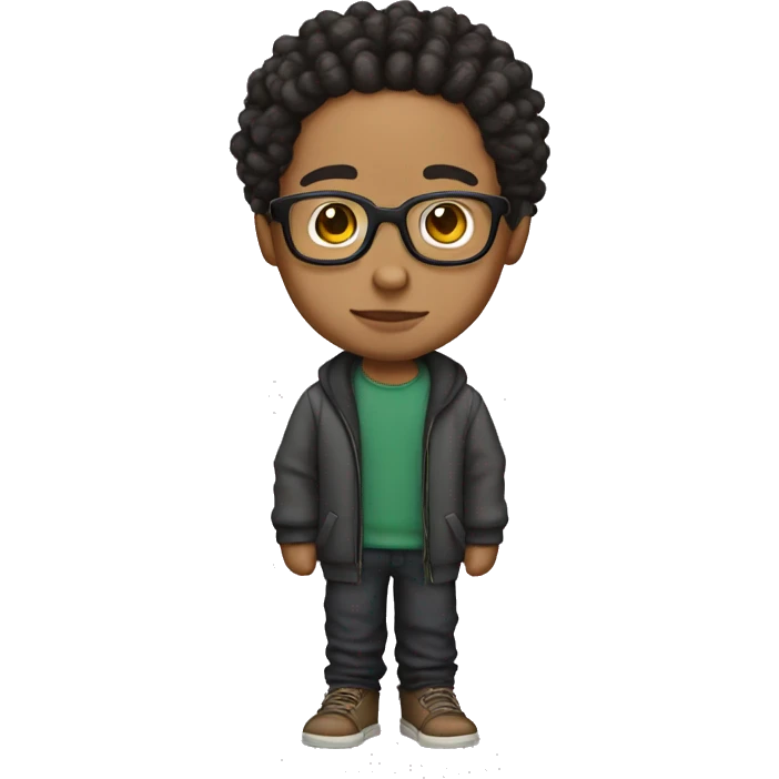 Lightskin boy with locs and glasses emoji
