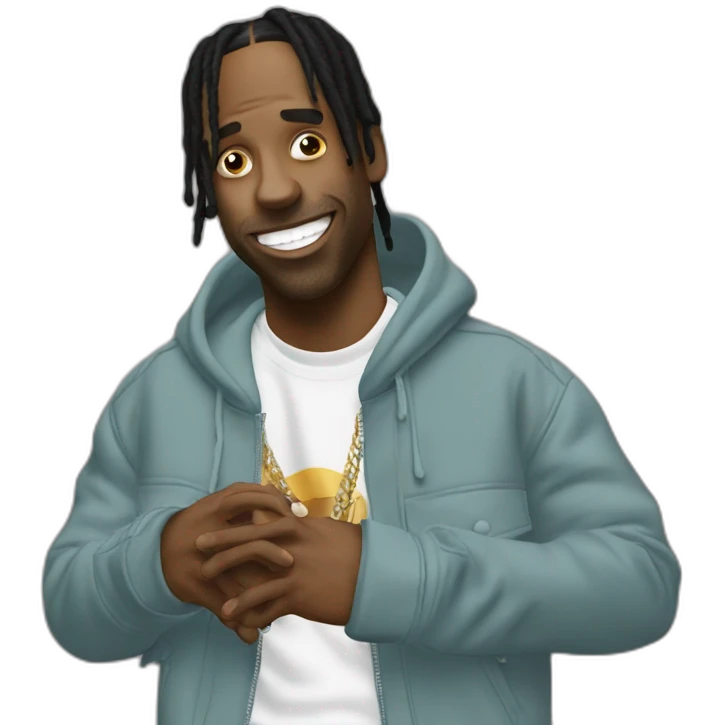 Travis Scott laghing emoji