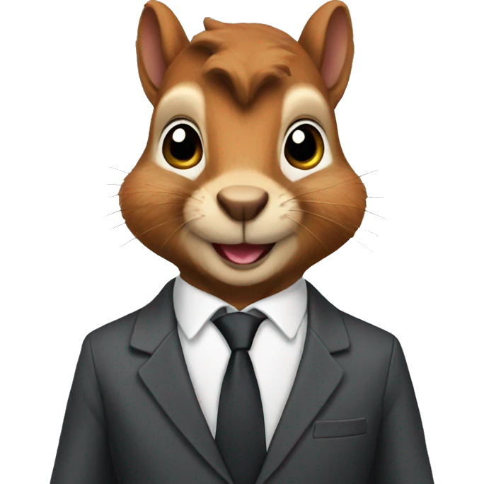 Squirrel in a suit emoji