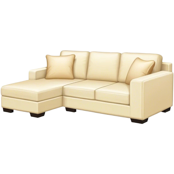 modern cream fur l-shaped sectional couch emoji