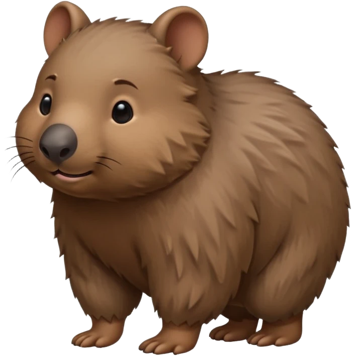 side view of walking wombat emoji emoji