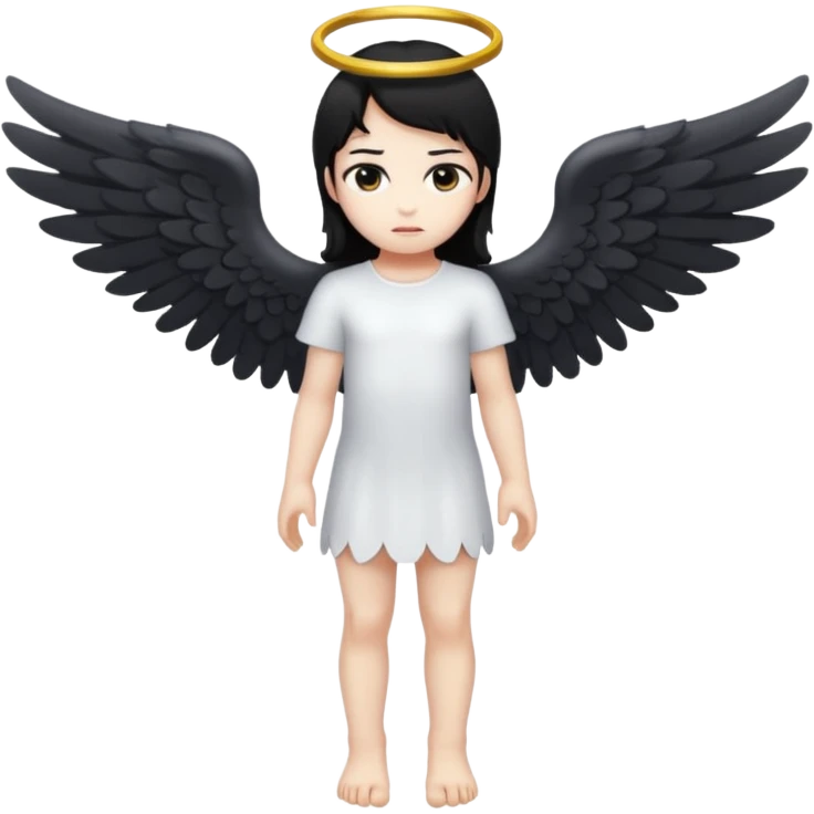 Fallen angel in full growth emoji