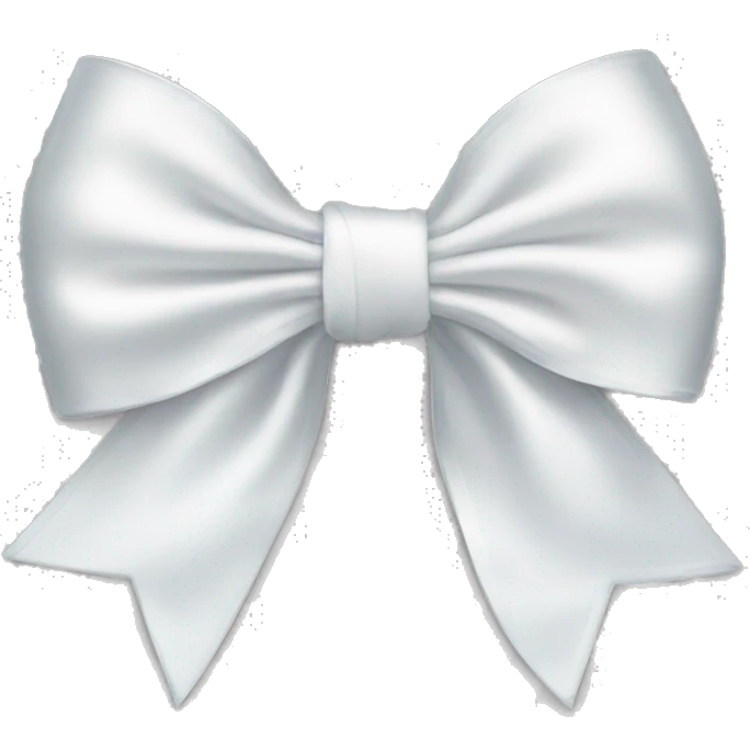 white satin bow emoji