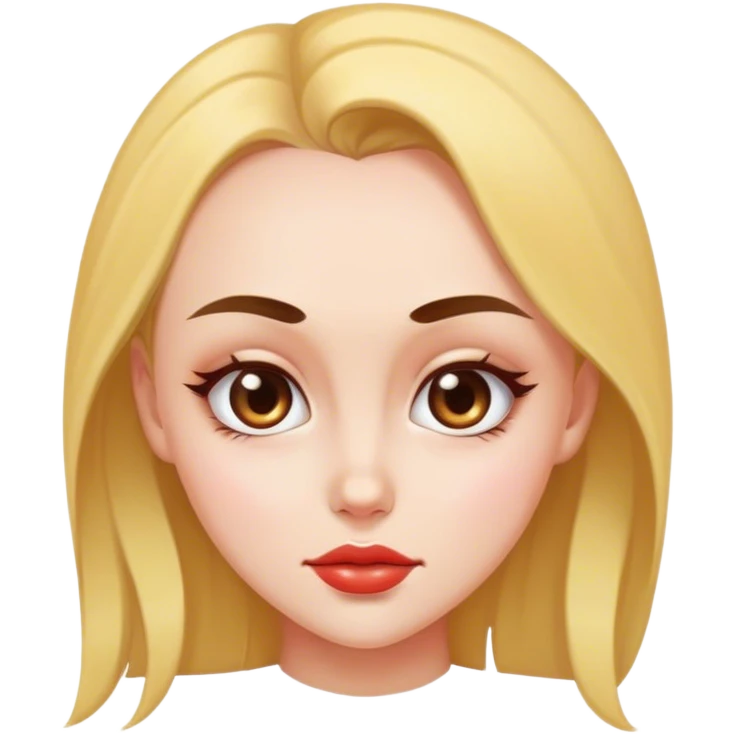 A sexy girl with a big forehead emoji