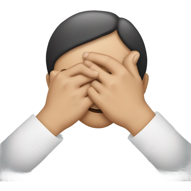 hands under face emoji