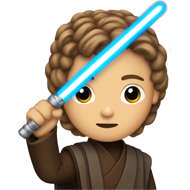 Anakin Skywalker with a Jedi braid emoji