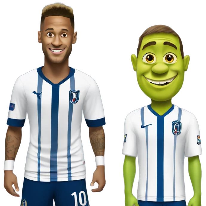 Neymar and shrek emoji