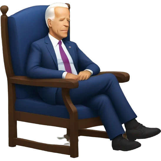 biden asleep in a chair emoji