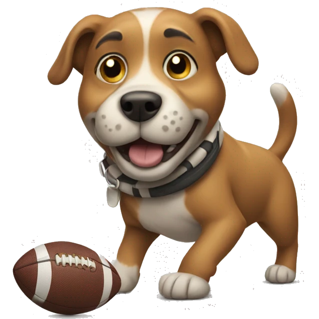 Dog playing football  emoji