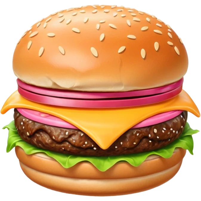 pink burger emoji