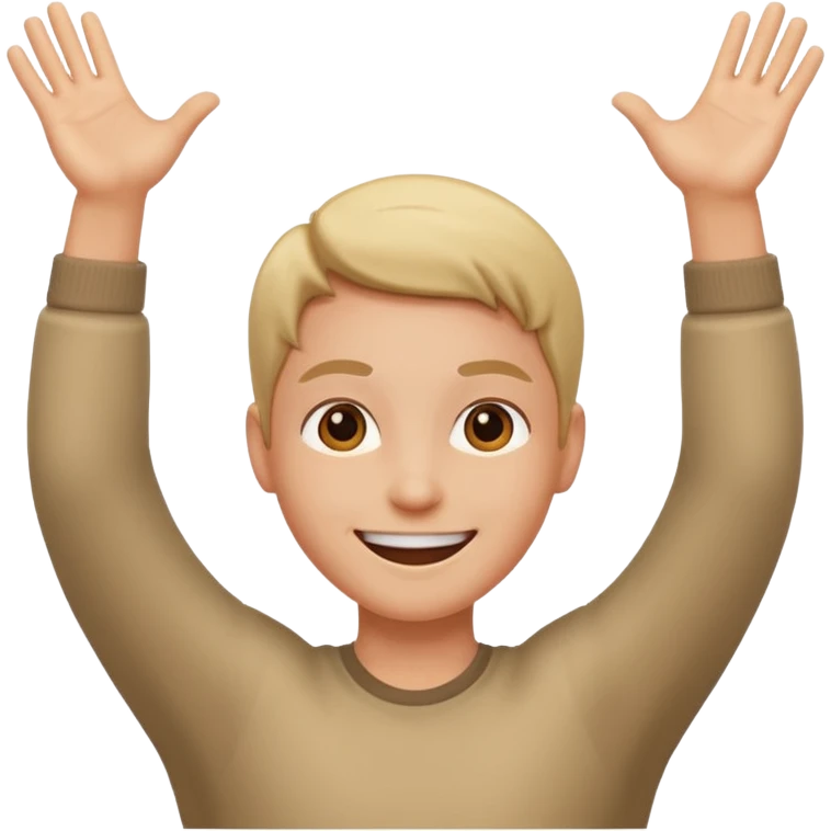 A person with the arms opened and extended emoji