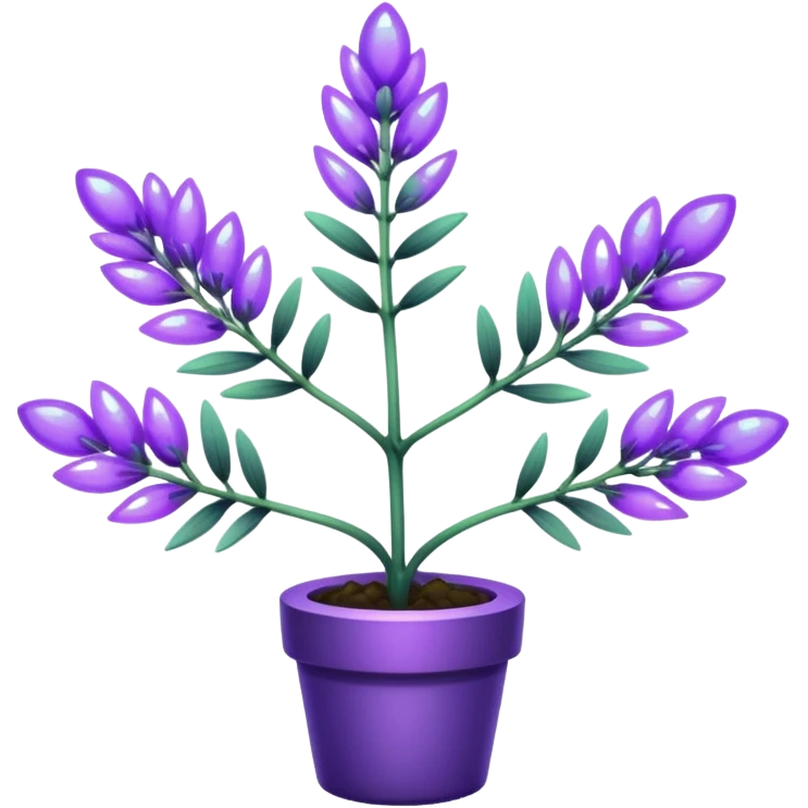 create a holographic lavender plant emoji