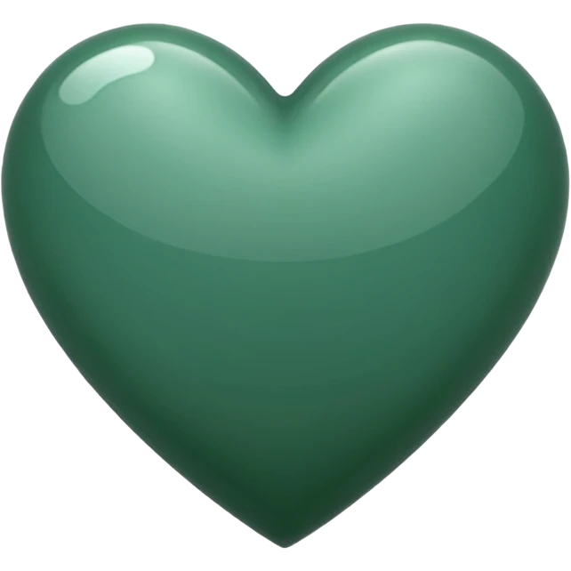 Quiero un corazón color verde pino emoji
