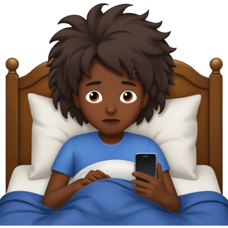 Going to sleep on the phone emoji
