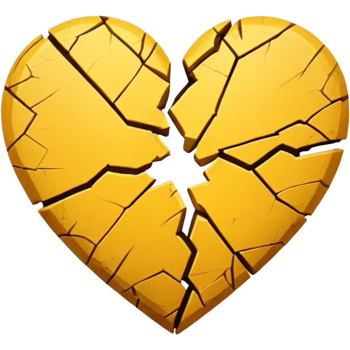 Broken yellow heart emoji