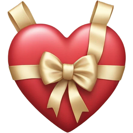 Aesthetic heart with bow  emoji
