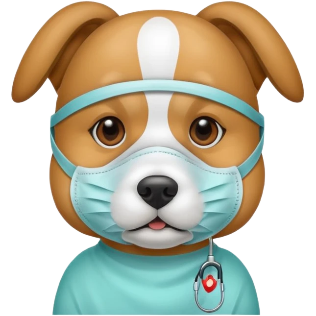  dog Wearing Medical Mask emoji