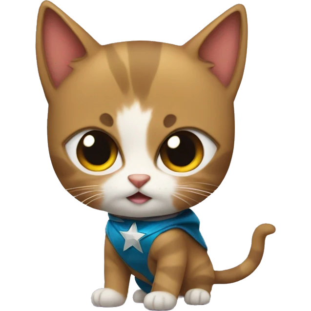 kitten superhero emoji