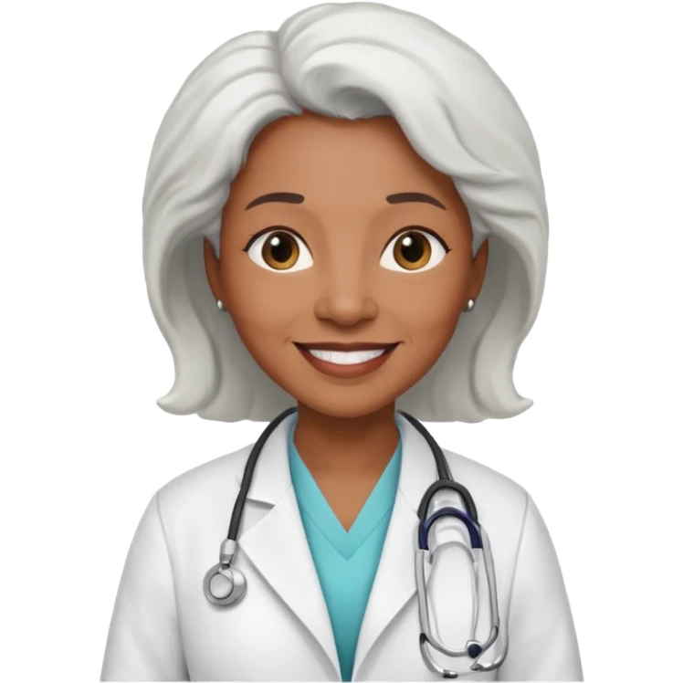 older black female physician emoji