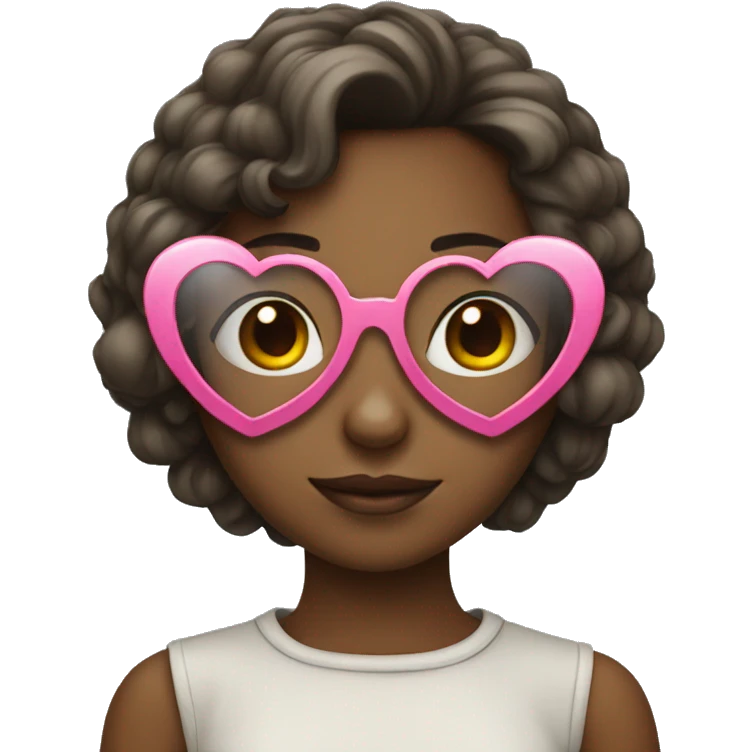 girl wearing heart glasses  emoji