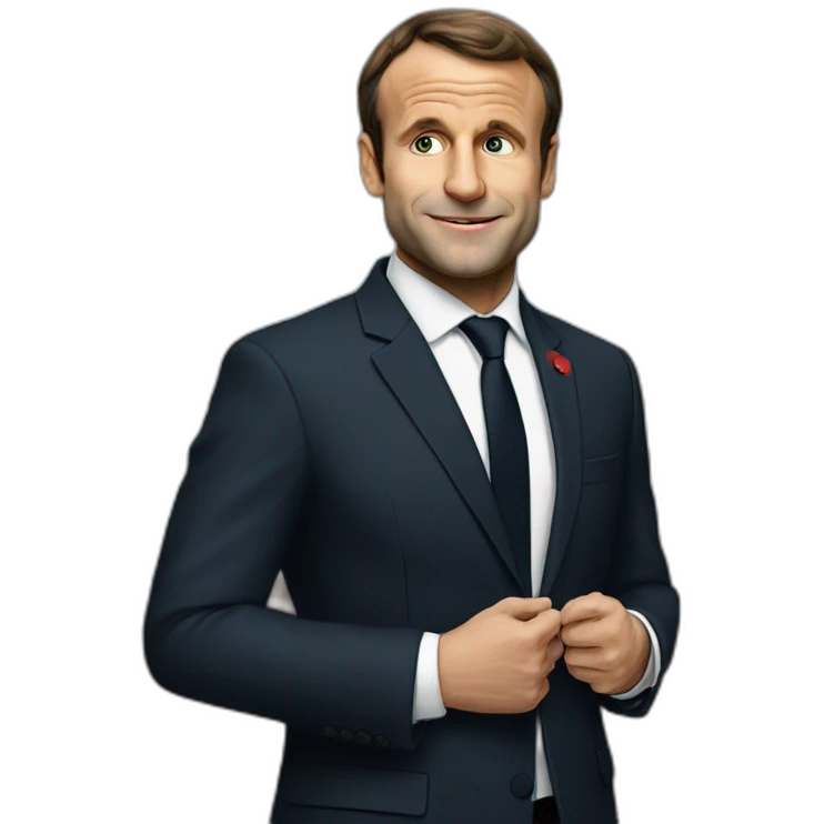 Macron avec le 49.3 emoji