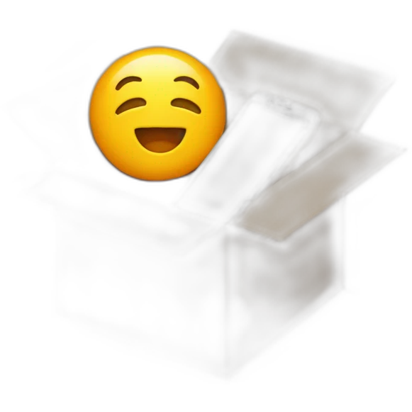 iPhone laying in a cardboard box emoji