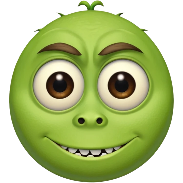 Mike Wazowski (one eye) from the Monsters Inc. movie emoji