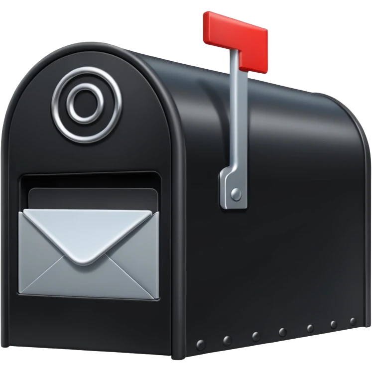 black unified mailbox emoji