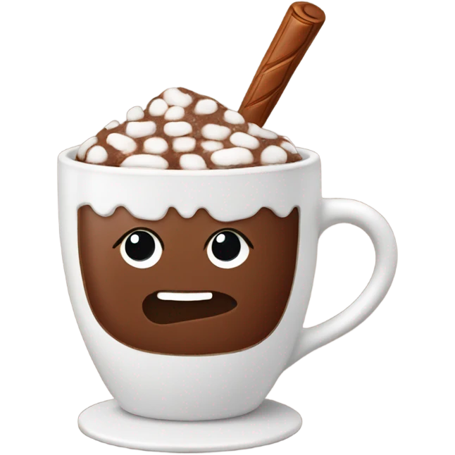 Happy hot chocolate emoji