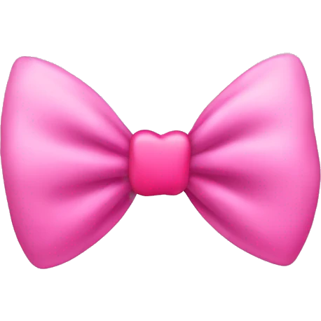 Bow with a pink heart emoji