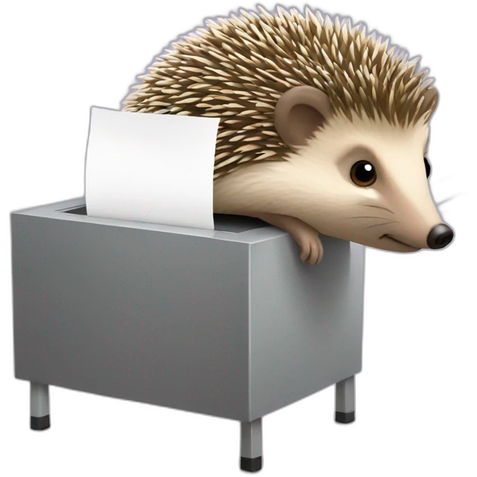 hedgehog and voting ballot emoji