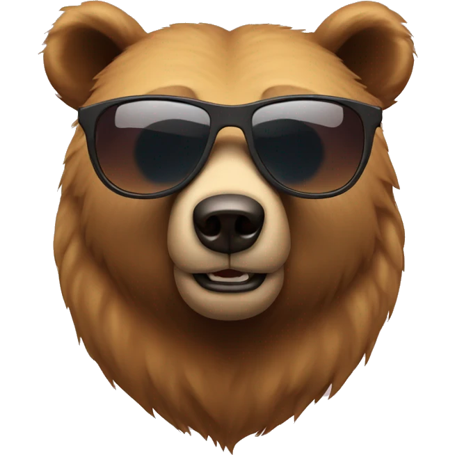 bear wearing sun glasses emoji