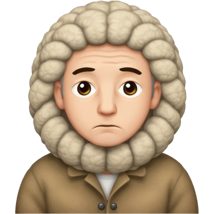 Sad sheep man  emoji