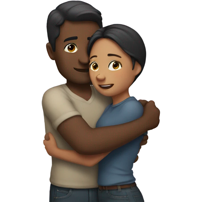 hugging couple emoji