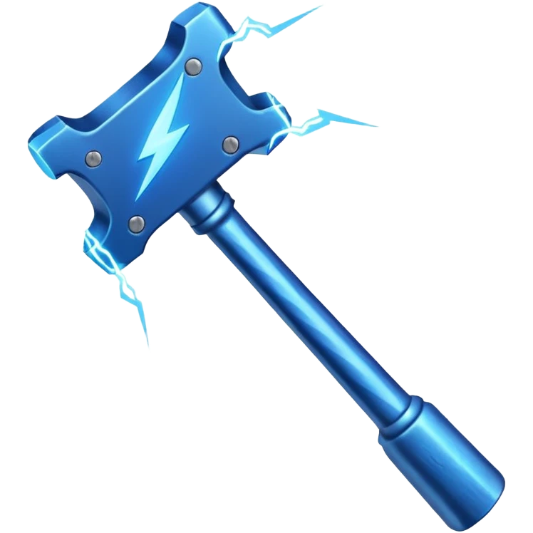 hammer with lightning infused emoji