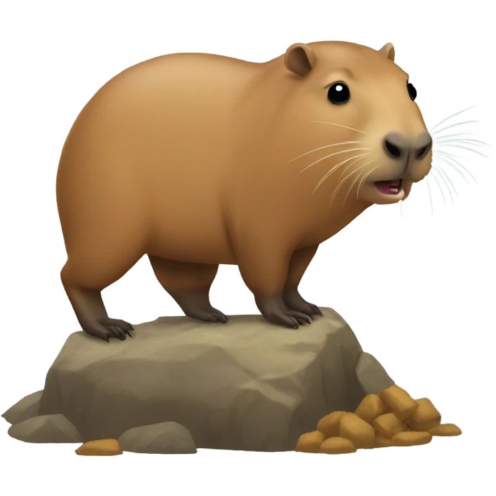 Pooping capybara emoji