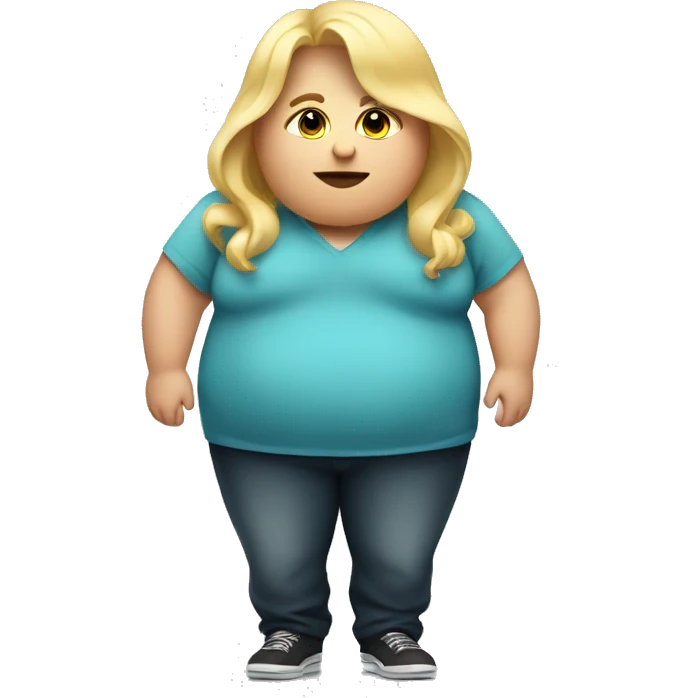Really obese person that’s blonde emoji