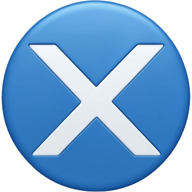 A blue circle with a white checkmark inside (dark blue checkmark) emoji