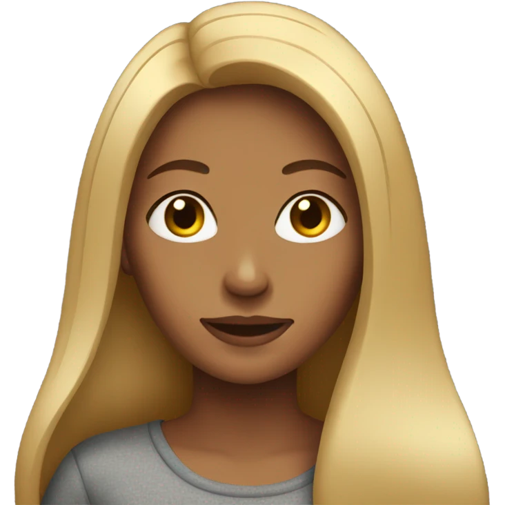 Woman with long hair emoji