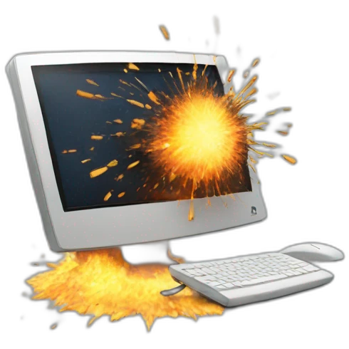 computer exploding emoji