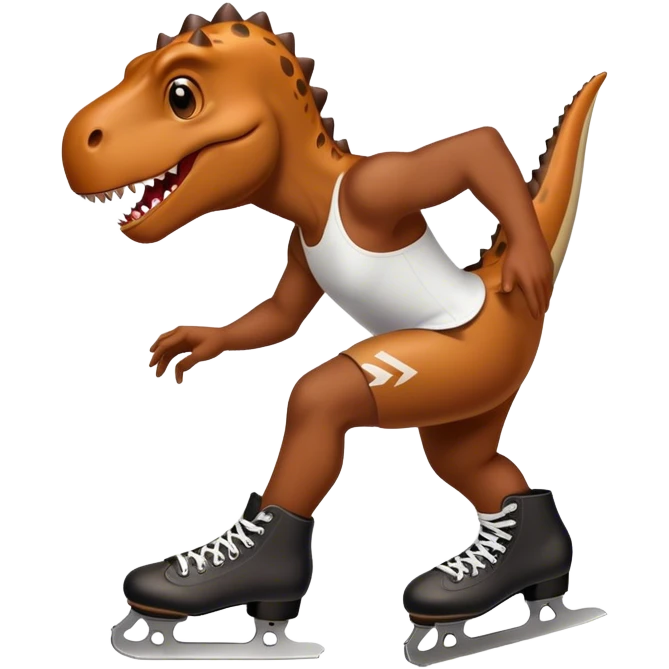 Dino is skating emoji