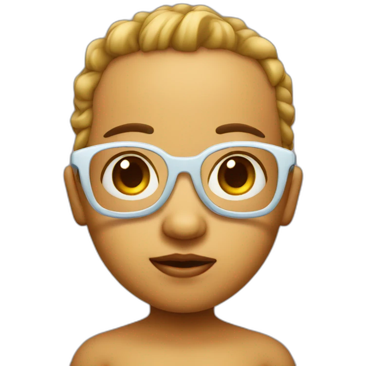 Bebé con gafas emoji