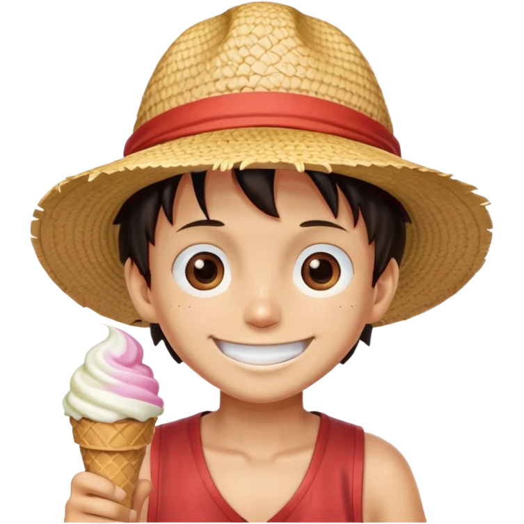 Luffy with Dairy Queen  emoji