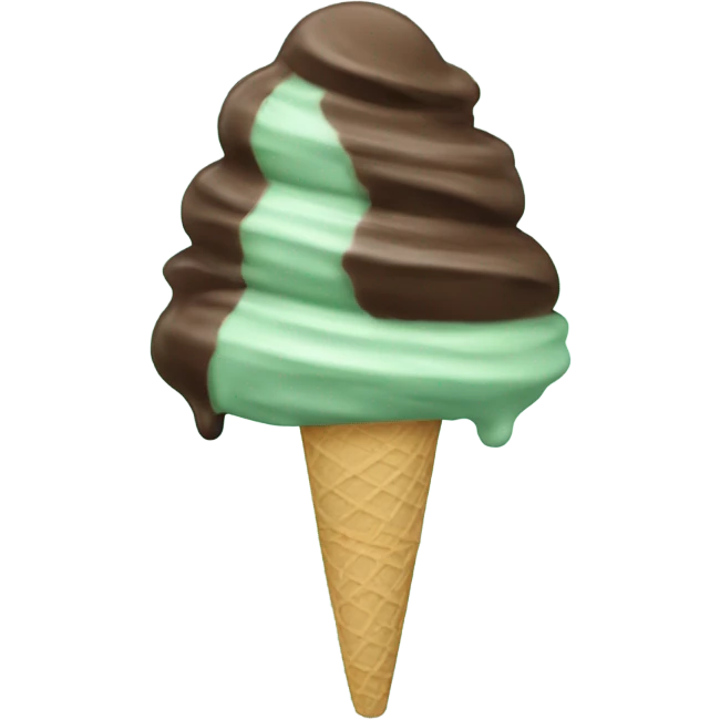 Mint chocolate ice cream emoji